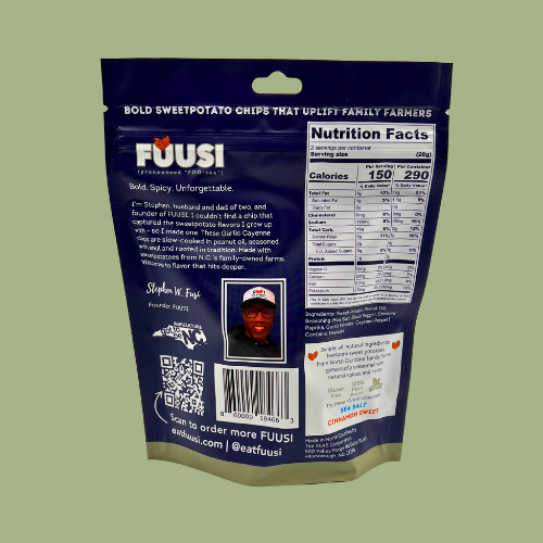 2oz FUUSI Garlic Cayenne Sweetpotato Chips