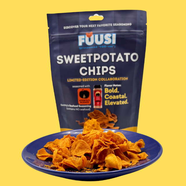 Avonya's Blends Sentry's Seafood Seasoning x FUUSI Sweetpotato Chips