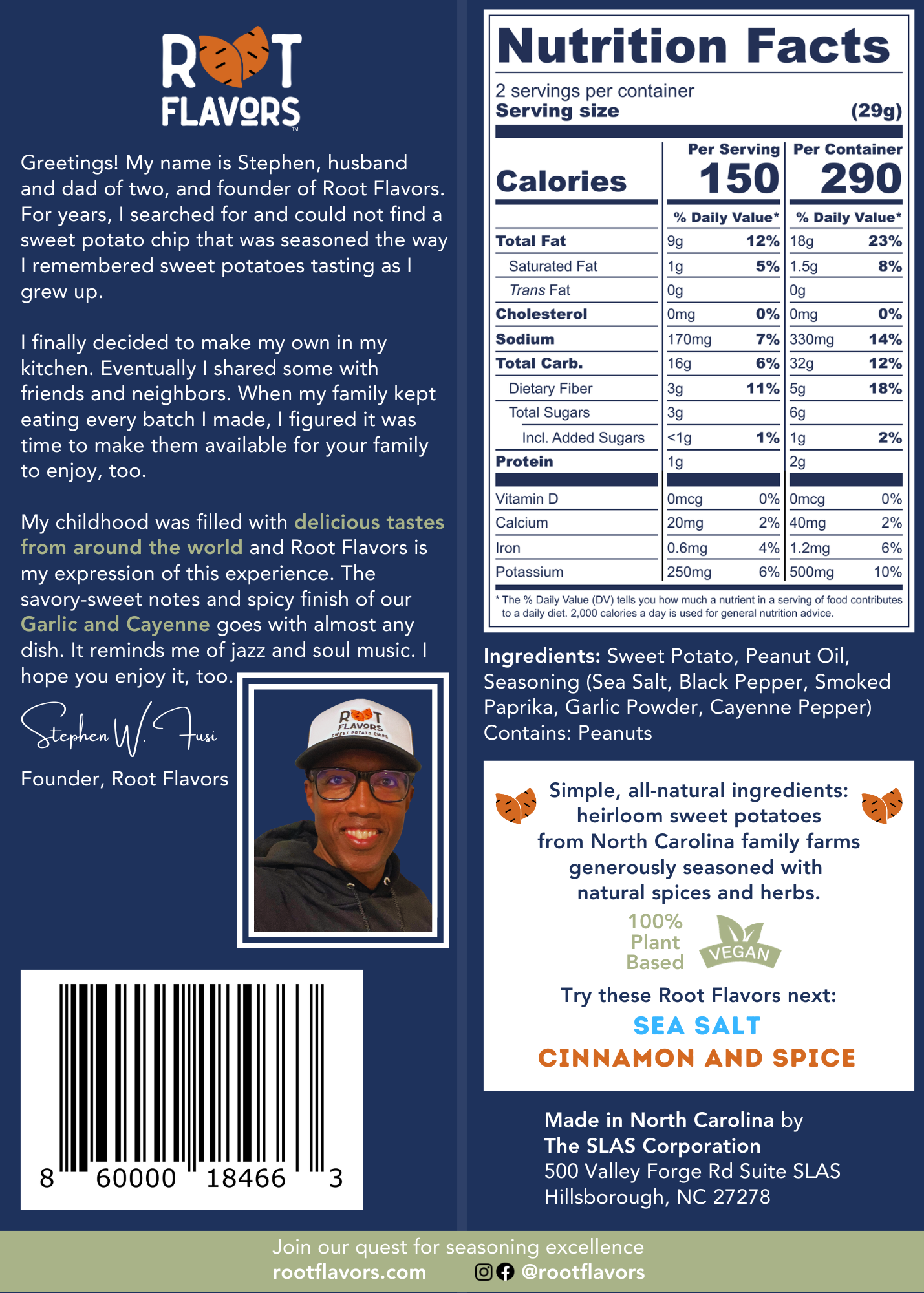 Root Flavors 2oz Garlic and Cayenne Sweet Potato Chips - 8 or 12 Pack