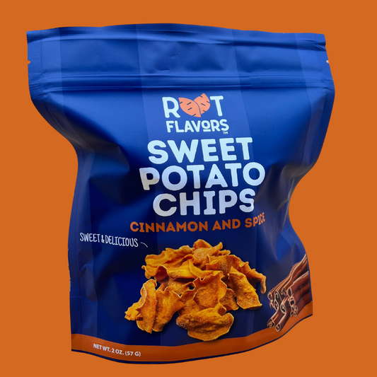 Root Flavors 2oz Cinnamon and Spice Sweet Potato Chips